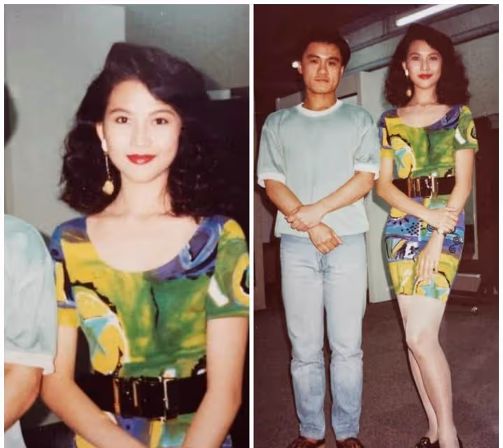 蔡少芬19歲的時候也太美了,而且裙子還挺時髦的,不像92年的服裝