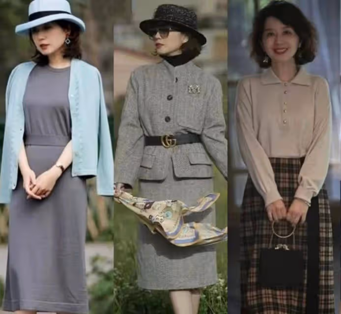這才是50歲女人該有的春季打扮,不老氣、不扮美,溫婉知性才最美