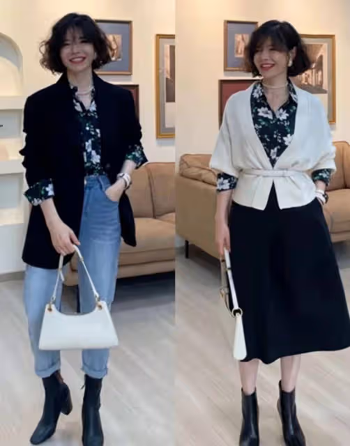 這才是50歲時髦女人該有的「一衣多穿」,既實用又顯美,還很優雅