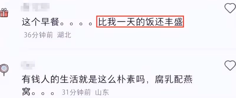 田朴珺「富人」早餐引爭議,醬牛肉配燕窩,再次重申「獨立女性」
