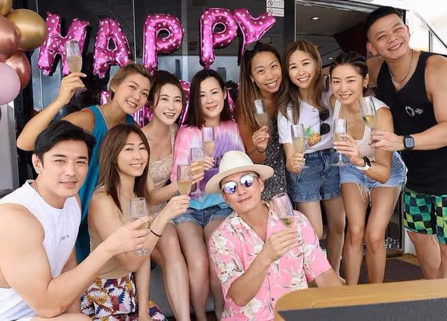 TVB知名女星包豪華遊艇慶生,穿泳裝曬事業線,滿屏都是大長腿