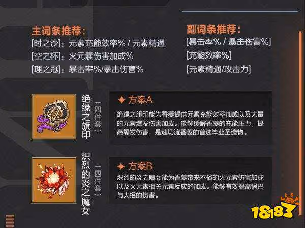 原神香菱聖遺物選什麼 香菱聖遺物推薦