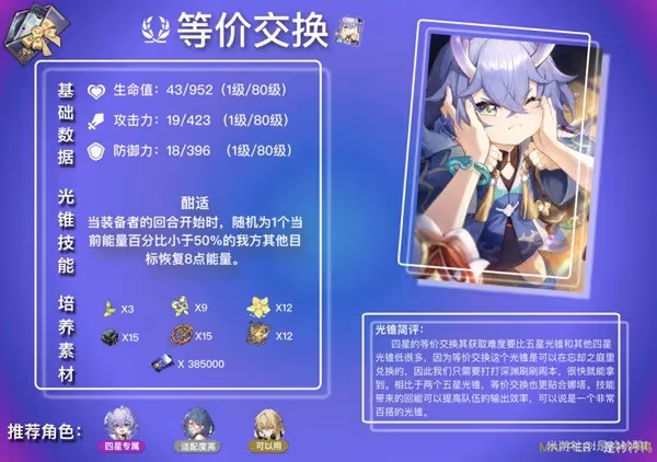 《崩壞:星穹鐵道》白露及羅剎光錐解析
