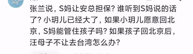 汪家孩子回北京無望,張蘭透露對方要6000萬擔保金,要安總作擔保