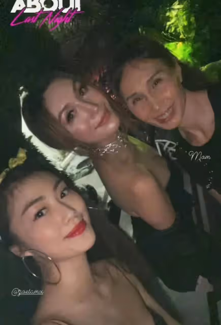 二房四房同框為何鍶珩慶生,何超瓊掐腰戴墨鏡,奚夢瑤也參與其中