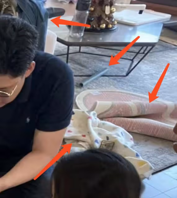 郭晶晶曬全家福為霍啟剛慶生,豪宅大客廳曝光,滿地衣服一片狼藉