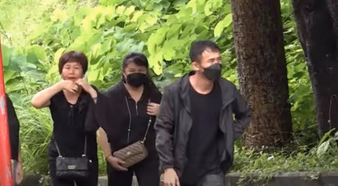 蔡天鳳遺體運往火葬場:靈車前扎滿鮮花,生前照片也一同火化