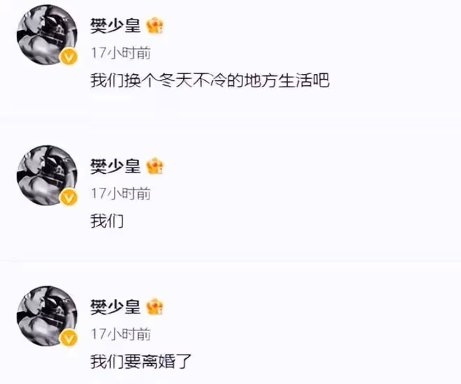 樊少皇妻子回應婚變!不留情面吐槽老公:直男低情商像孩子很煩