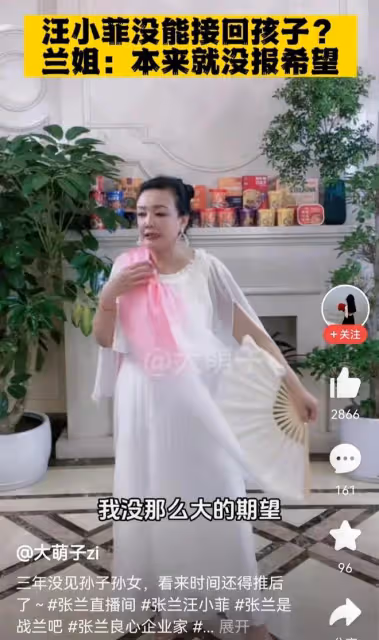 張蘭直播時坦言,孩子回不回來不重要,主要顧慮那隻披著羊皮的狼