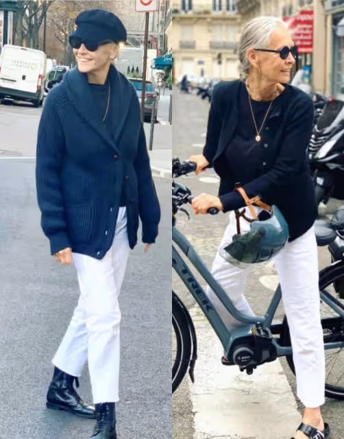等你過了70歲:儘量別穿衛衣,跟著巴黎阿婆穿「奶奶衫」,太時髦