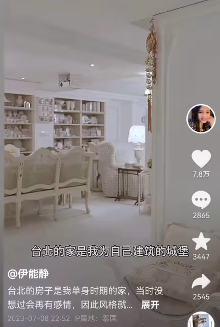 伊能靜曬台北豪宅，滿牆名貴瓷器吸睛，桌椅被劃破了仍捨不得扔