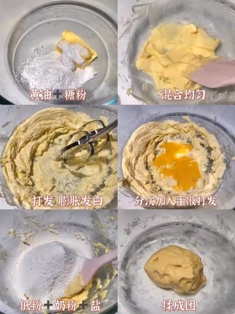 愛吃餅乾的姐妹可以試試這個抹茶蔓越莓曲奇餅乾,簡單好吃_麵糰_整理_黃油
