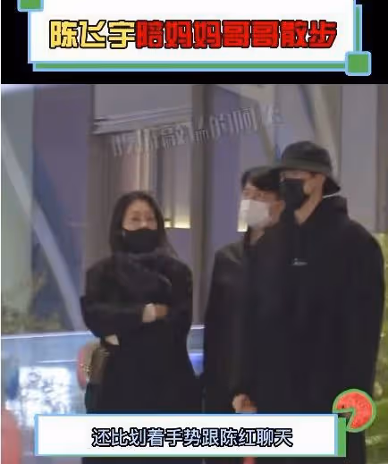 陳飛宇陪媽媽逛街,54歲陳紅近照年輕氣質出眾,母子同框似姐弟