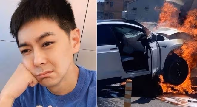 林志穎車禍後曬工作照,穿藍T恤模樣大變認不出,被指撞臉蔣雯麗