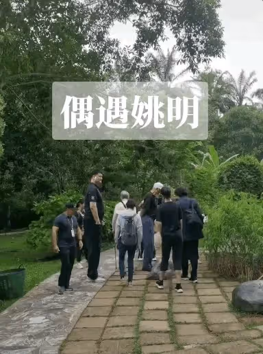 姚明一家5口游公園,身型佝僂令人擔憂,13歲女兒身高引熱議