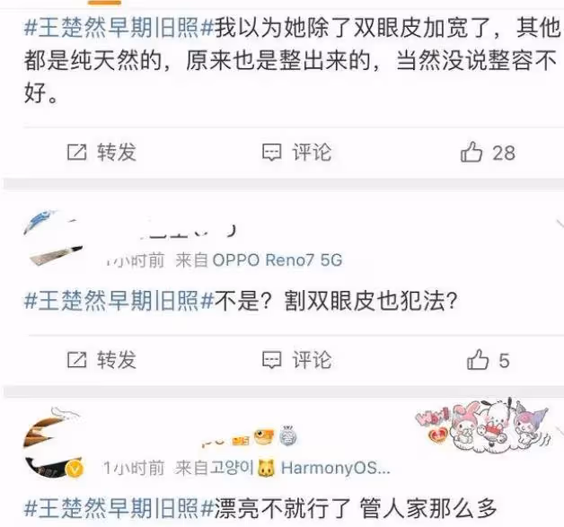 王楚然早期舊照惹爭議,多次營銷美過劉亦菲,卻被質疑做過微調