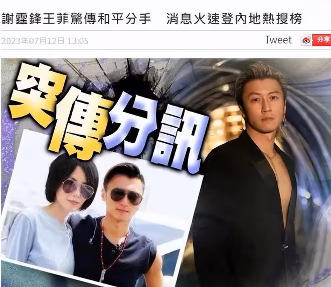 謝霆鋒回應與王菲分手,霸氣維護王菲:別動不動就拿我們來搞!