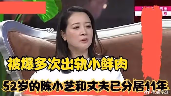 結婚24年分居12年,多次出軌的陳小藝,丈夫卻不離婚令人費解