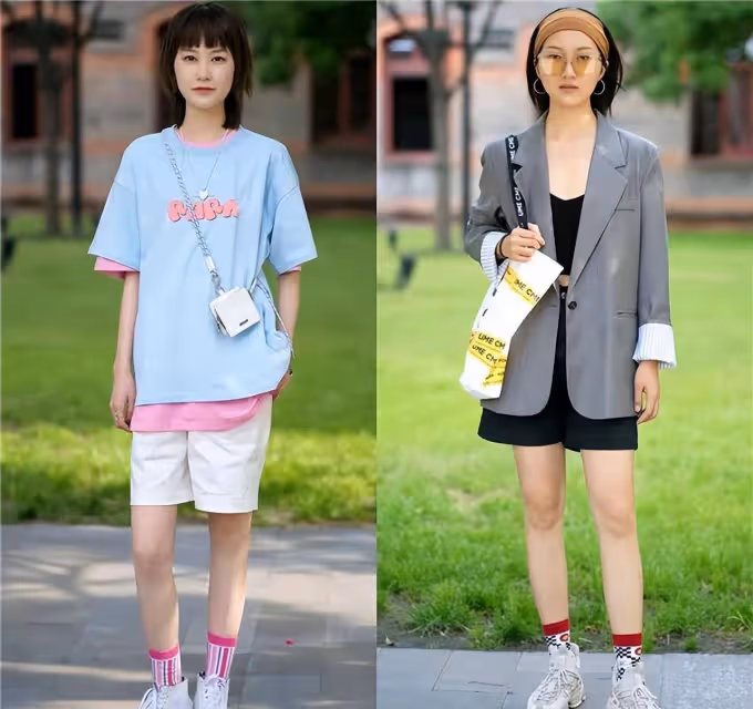 看杭州街拍圖種草了一種穿搭:褲子+運動鞋,洋氣又好看