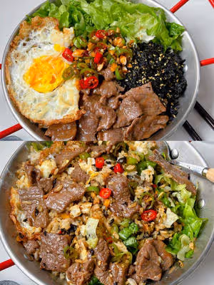 生菜牛肉拌飯