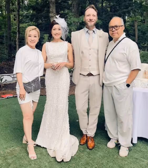 48歲女星第三次出嫁！與洋男友辦童話式婚禮，媽媽李司棋盛裝出席