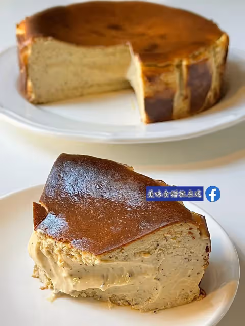 伯爵紅茶☕️巴斯克芝士蛋糕✌️順滑到沒話說