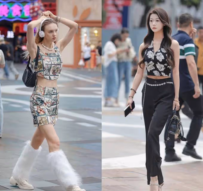 翻看重慶街拍照片發現:滿街都是「露腰衣」,時尚又顯瘦,回頭率很高