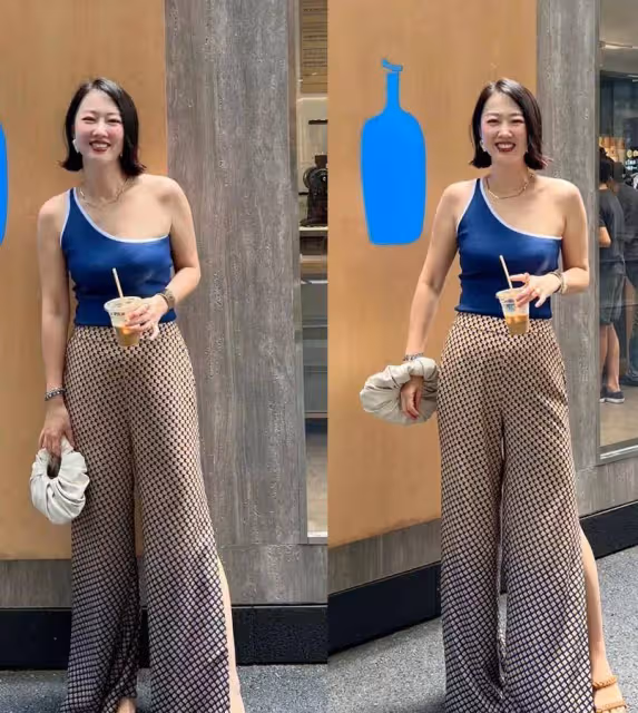到了夏季還是背心清爽好穿,中年女人試試這三種穿法,簡約又時髦