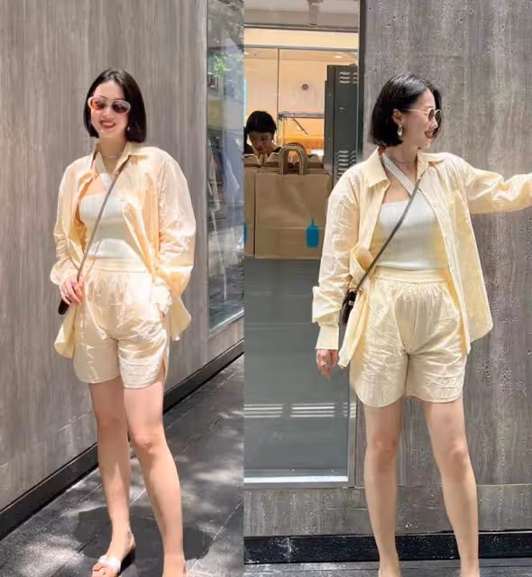 到了夏季還是背心清爽好穿,中年女人試試這三種穿法,簡約又時髦