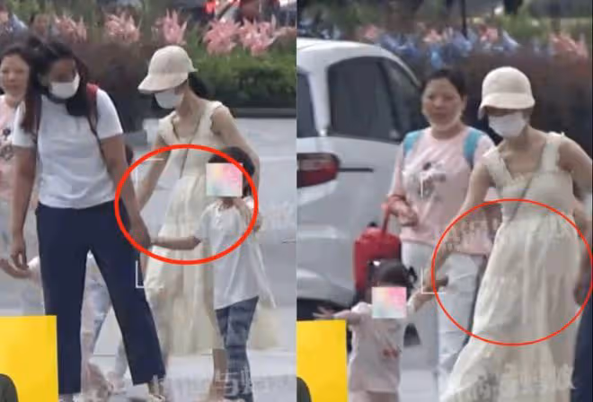 拼兒子？謝娜帶仨女兒逛街，小腹凸起疑似懷孕，知情人：5個月了