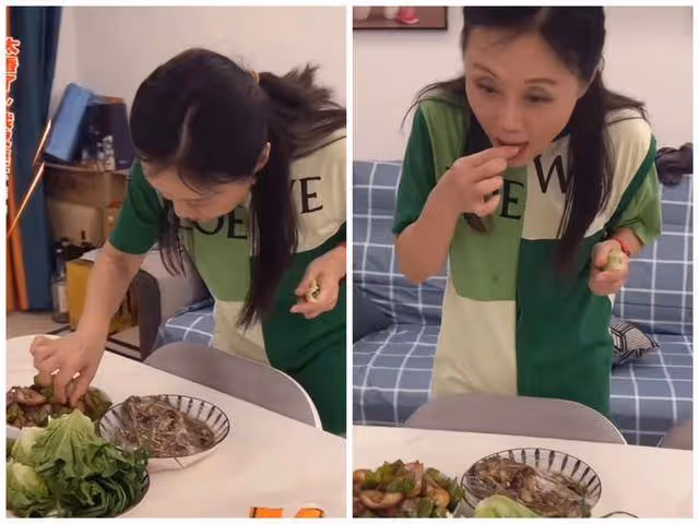 吳瓊曬家庭日常,吃菜用手抓,婆婆臉色難看,稱呼被指像僱傭關係