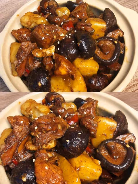 爆好吃❗️香菇土豆燉雞❗️鮮香美味的家常菜