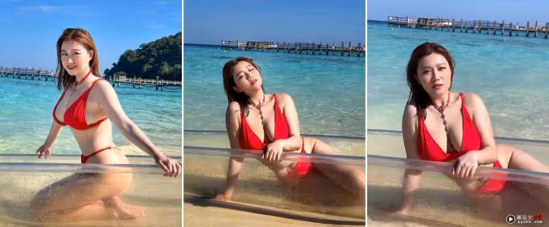 女星馬來西亞海邊穿三點式!被提醒「會中罰款」悄悄刪圖