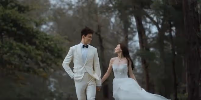 孫楊官宣與張豆豆結婚,甜蜜婚紗照曝光,男帥女美配一臉
