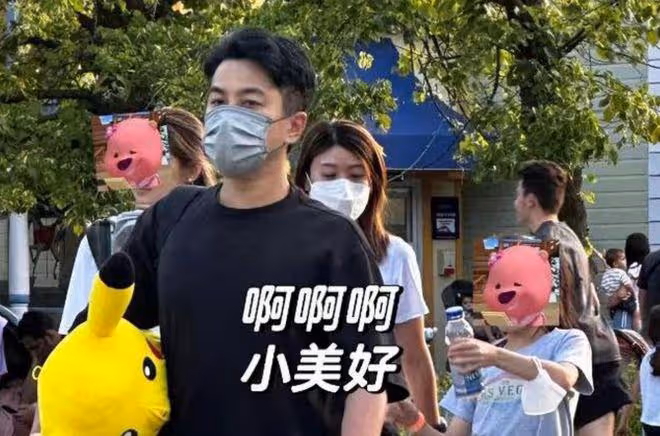 劉愷威父女加拿大再被偶遇,9歲小糯米漂亮可愛,親姑姑罕見現身