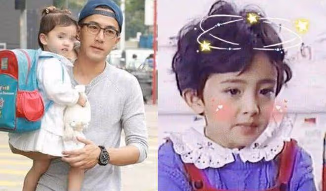 劉愷威父女加拿大再被偶遇,9歲小糯米漂亮可愛,親姑姑罕見現身