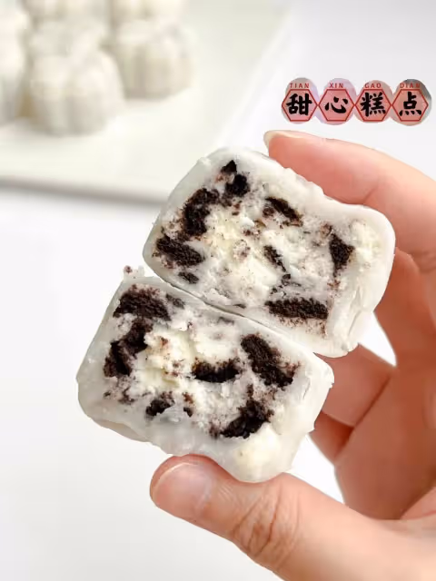 免蒸免烤‼️超簡單。冰冰涼涼.奧利奧冰皮月餅
