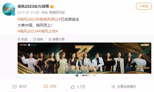 《乘風2023》收官熱度低,謝娜發言被刪減,張嘉倪未成團意難平