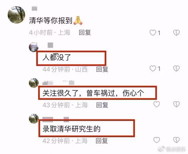 突傳噩耗!王麗雲鐵粉「丹寧」離世,年僅23歲,剛錄取清華研究生