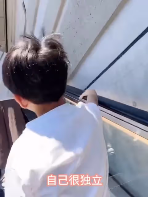 7月24日,張蘭在社交平台高調曬出了孫子汪希箖的正臉照片!