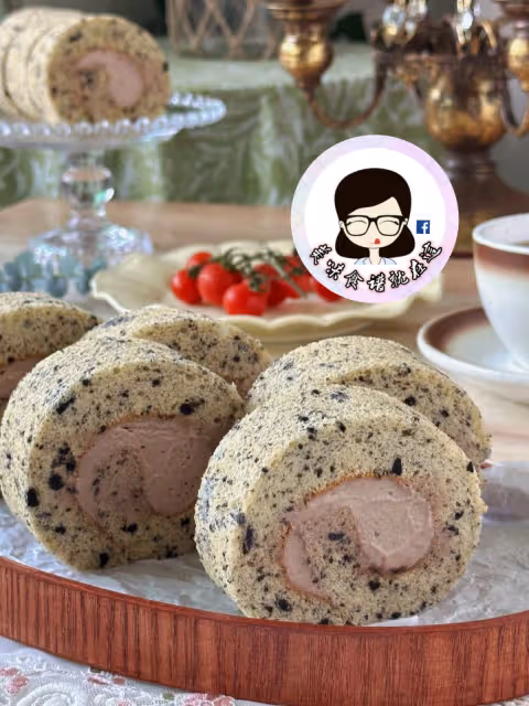 奧利奧蛋糕卷🍪可可咸奶油