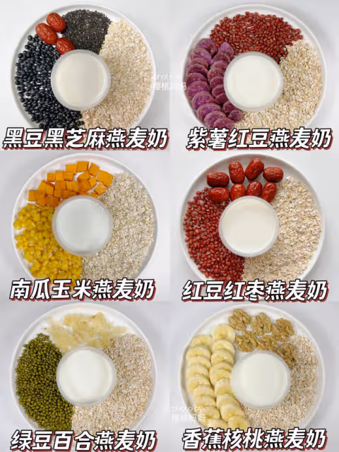 破壁機食譜｜6款好喝的早餐燕麥奶🥛暖心暖胃