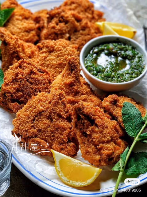 炸蘑菇➕阿根廷青醬‼️這是什麼神仙搭配‼️ 絕‼️每日原創素食食譜分享,和我一起好好吃飯吧‼️😋😋