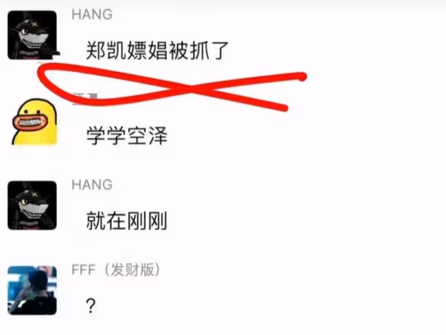 鄭愷嫖娼被抓？曝苗苗和經紀人趕赴現場公關，本人曬照揭露真相