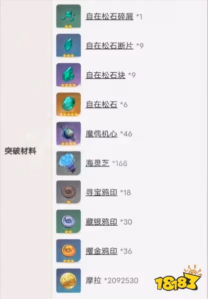 原神萬葉突破材料單匯總 萬葉突破材料有哪些