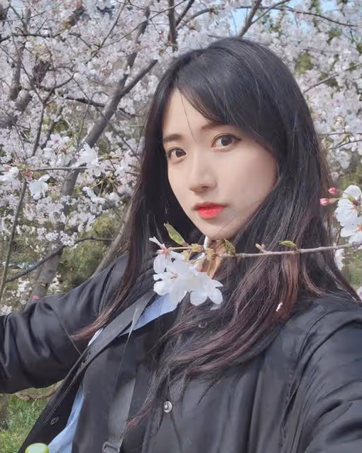 韓國網紅柳允進,甜美可愛的小清新女神
