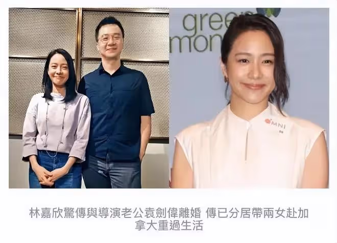 林嘉欣宣布離婚，結束12年的婚姻，夫妻以不好友分居結束感情