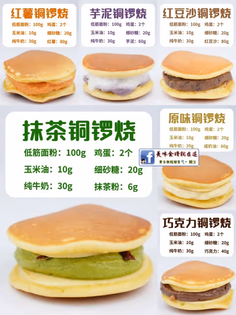 六款日式銅鑼燒做法，一次就成功