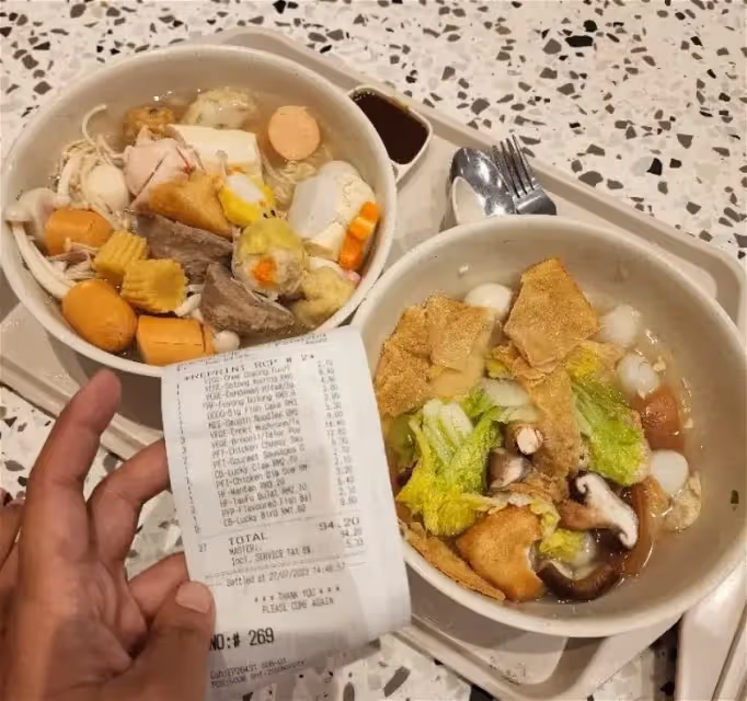 27件釀豆腐要價RM94.20　女子大感驚訝：我以為不貴才吃