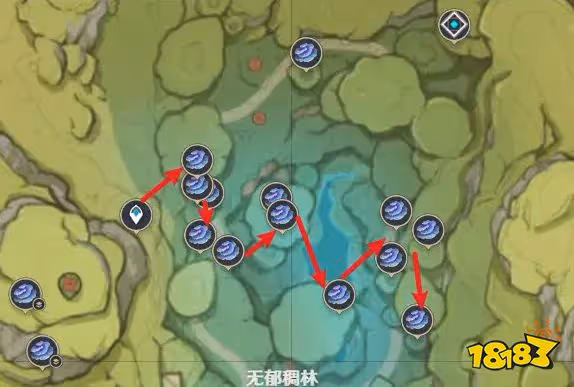 原神樹王聖體菇快速採集路線圖 樹王聖體菇收集位置